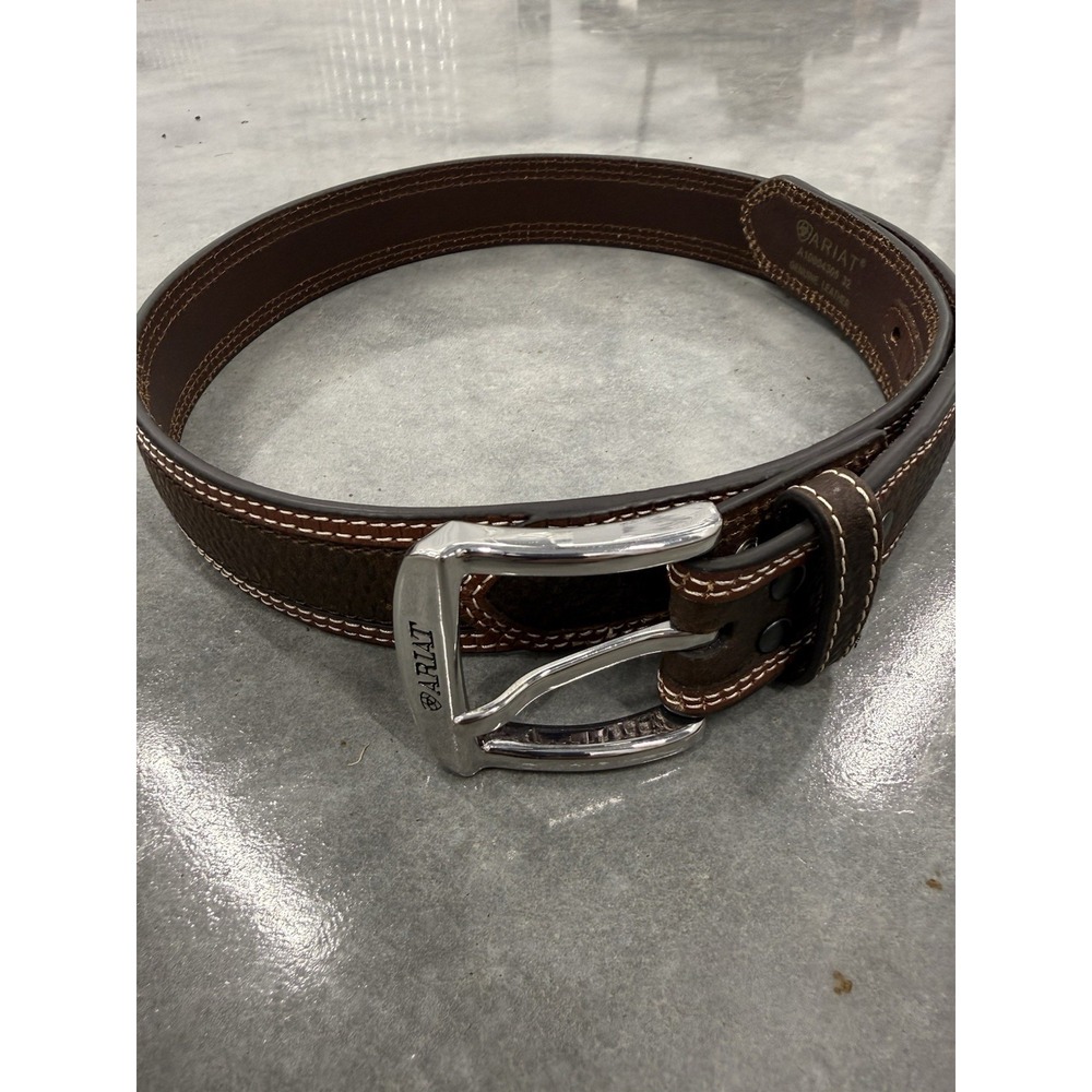 Ariat Mens 32 Diesel Brown Rowdy Genuine Leather Western Belt A10004305